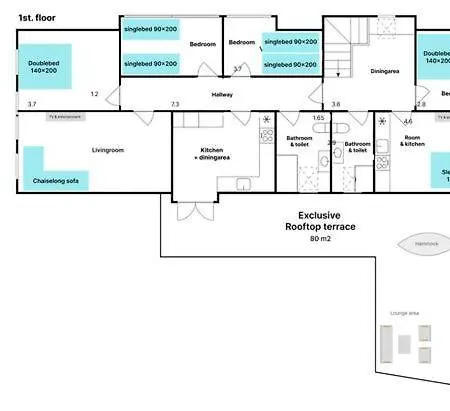 Charming House For 11 Persons In With Luxury Rooftop Deck & Free Parking Villa Odense